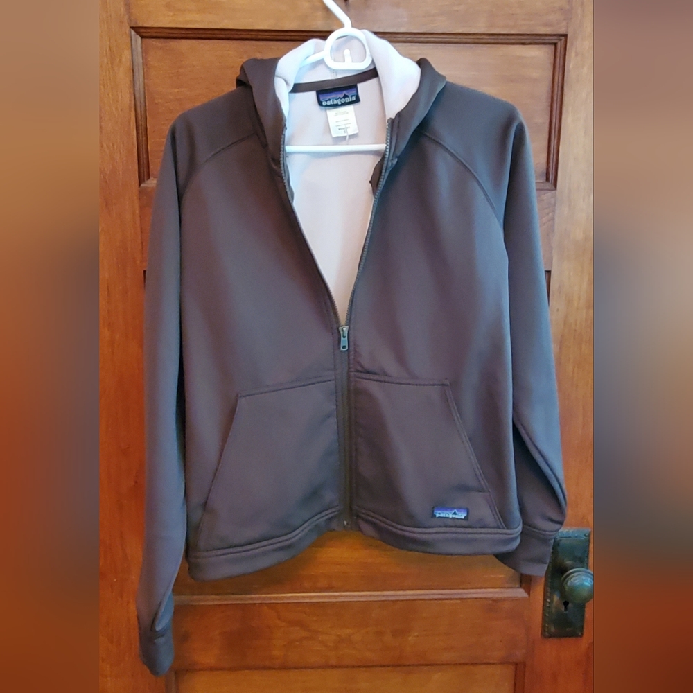 Patagonia zip up brown hoodie